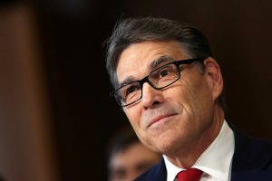 Former Texas Gov. Rick Perry testifies before a Senate Energy and Natural Resources Committee hearing on his nomination to be Energy secretary. Photo by Carlos Barria/Reuters