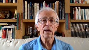 Screen image of Siegfried Hecker by PBS NewsHour