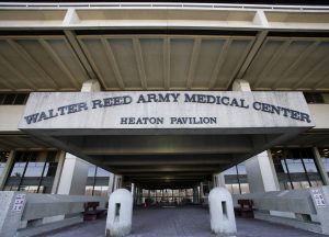 A general view shows the main entrance of Walter Reed Army Medical Center in Washington February 9, 2007. Photo by Yuri Gripas/REUTERS