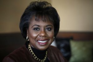 Anita Hill, the subject of the film "Anita" poses for a photo during the Sundance Film Festival in Park City, Utah