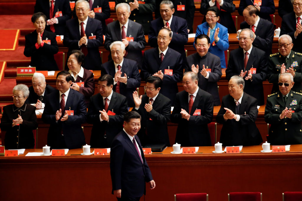 Chinese President Xi Jinping arrives for the opening of the 19th Communist Party National Congress at the Great Hall of th...