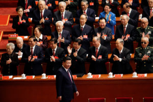 Chinese President Xi Jinping arrives for the opening of the 19th Communist Party National Congress at the Great Hall of the People in Beijing on Oct. 18. Photo by Jason Lee/Reuters