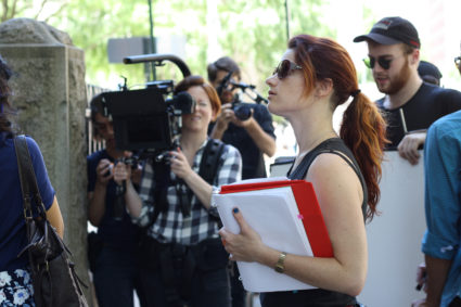 Filmmaker Jessica Thompson on the set of "The Light of the Moon," on life after a sexual assault, which is out in select theaters this week. Credit: Kayla Davidson