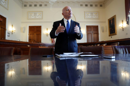 Rep. Kevin Brady (R-TX), Chairman of the House Ways and Means Committee, holds a briefing for reporters on the Republican tax reform plan on Capitol Hill in Washington, U.S., November 2, 2017. REUTERS/Aaron P. Bernstein - RC185DA3DCC0