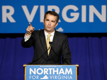Democratic candidate for governor Ralph Northam speaks after his election night victory at the campus of George Mason University in Fairfax, Virginia, November 7, 2017. REUTERS/Aaron P. Bernstein - HP1EDB80ANU15