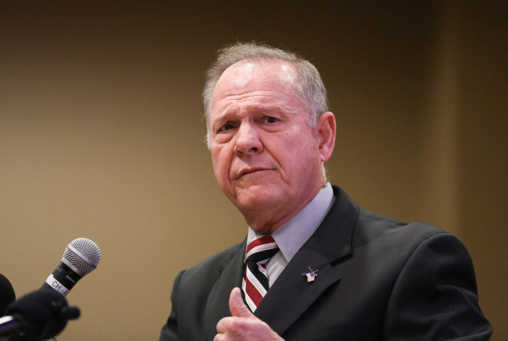 Judge Roy Moore participates in the Mid-Alabama Republican Club's Veterans Day Program in Vestavia Hills