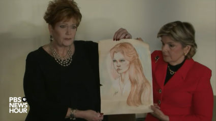 Beverly Young Nelson, left, said Monday that as a teenager in the 1970s she was sexually assaulted by Roy Moore in a locked car.