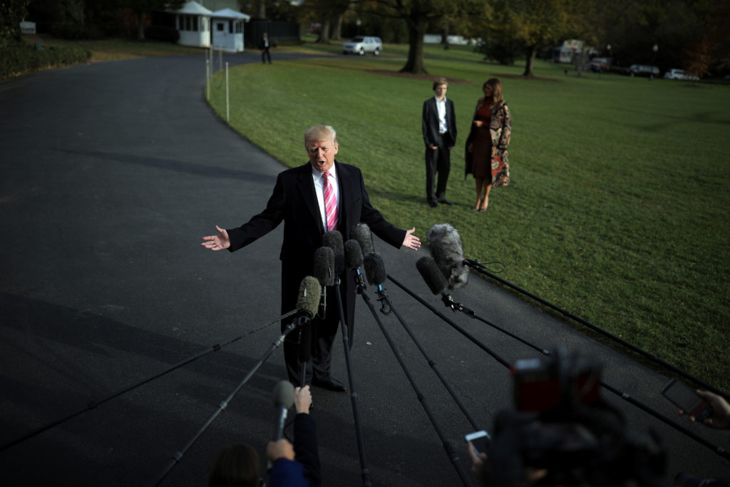 WATCH: Trump says you also have to listen to Roy Moore | PBS News