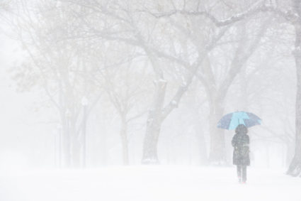 Christmas Day brought an early snowstorm that created whiteout conditions for a time in the Boston area and made a pretty canvas of the Boston Common. Photo by Dina Rudick/Globe Staff