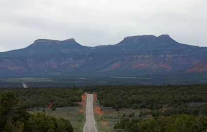 Bears Ears, twin rock formations, are pictured in Utah's Four Corners region
