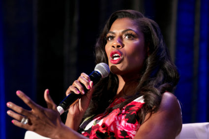 White House aide Omarosa Manigault speaks during a panel discussion at the National Association of Black Journalists convention in New Orleans, Louisiana. Photo by Omar Negrin/Reuters