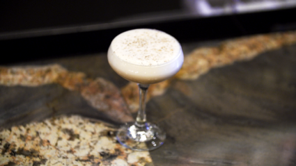 The "Riding Shotgun" is a winter twist on the Whiskey Sour. Photo by PBS NewsHour.