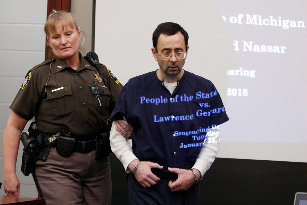 FILE PHOTO: Larry Nassar, a former team USA Gymnastics doctor who pleaded guilty in November 2017 to sexual assault charge...