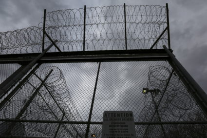 The front gate is pictured at the Taconic Correctional Facility in Bedford Hills, New York April 8, 2016. Inmates at Taconic Correctional Facility, a medium security women's prison in suburban Bedford Hills near New York City, are reading the classic works of Homer, Euripides and Virgil. The Columbia University course, organised by the non-profit Hudson Link for Higher Education in Prison, aims to boost employment for convicts after release and reduce rates of reoffending. REUTERS/Carlo Allegri SEARCH "TACONIC ALLEGRI" FOR THIS STORY. SEARCH "THE WIDER IMAGE" FOR ALL STORIES - GF10000379791