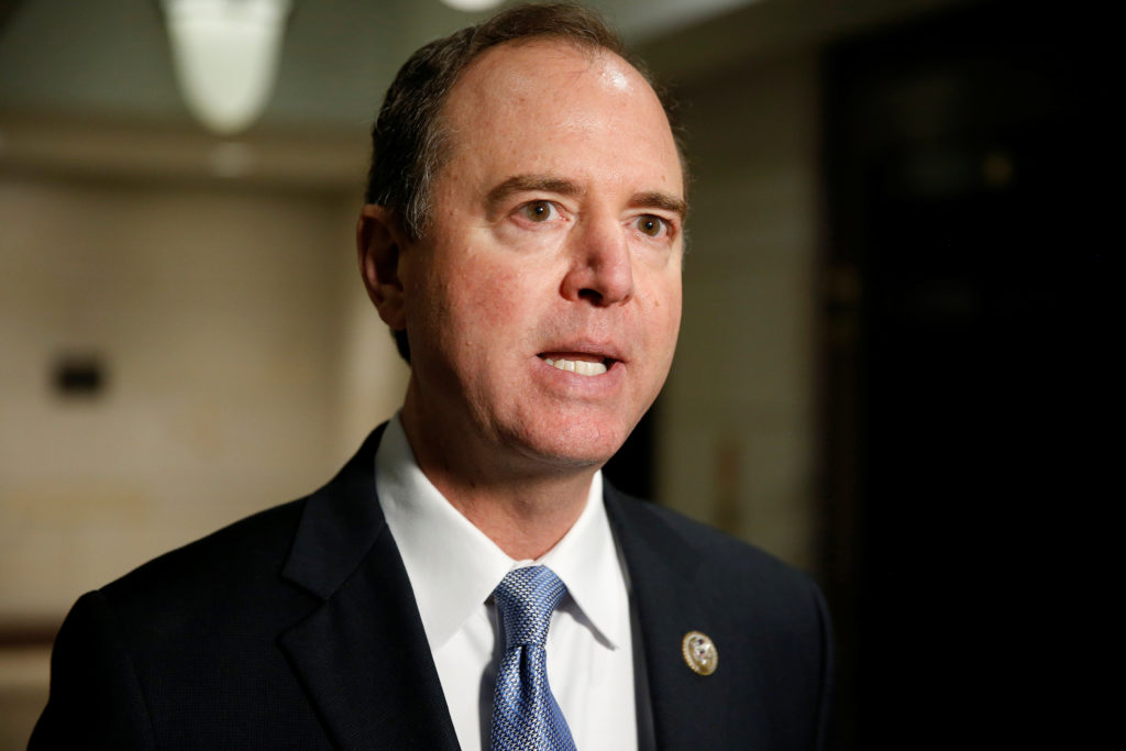 Ranking Member of the House Intelligence Committee Adam Schiff (D-CA) speaks after U.S. Attorney General Jeff Sessions att...
