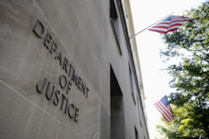 The exterior of the Department of Justice headquarters building in Washington, D.C. Photo by Jonathan Ernst/Reuters