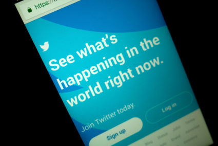 The social media company Twitter said it is emailing notifications to 677,775 people in the U.S. who followed accounts linked to the Russian government-backed Internet Research Agency accused of trying to influence the 2016 U.S. presidential election. Photo by Richard James Mendoza/NurPhoto via Getty Images