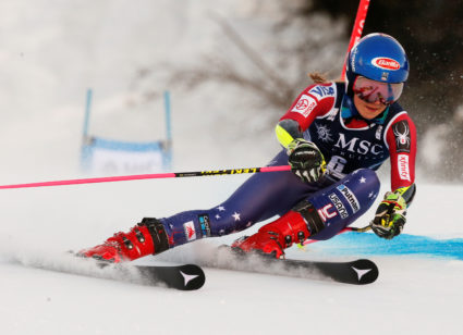 Skiing - Alpine Skiing World Cup - Ladies' Giant Slalom - Lenzerheide, Switzerland - January 27, 2018. Mikaela Shiffrin of the U.S. in action. REUTERS/Stefano Rellandini - RC1F366D9630