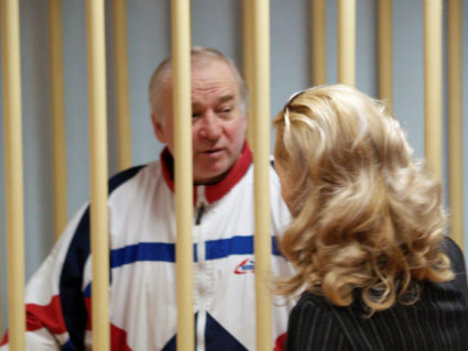 Sergei Skripal, a former colonel of Russia's GRU military intelligence service, looks on inside the defendants' cage as he attends a hearing at the Moscow military district court, Russia August 9, 2006. Picture taken August 9, 2006. Kommersant/Yuri Senatorov via REUTERS ATTENTION EDITORS - THIS PICTURE WAS PROVIDED BY A THIRD PARTY. NO RESALES. NO ARCHIVE. - RC11887E8FA0