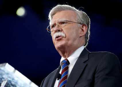 File photo of National Security Adviser John Bolton by Joshua Roberts/Reuters