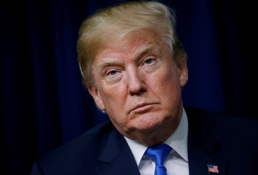 FILE PHOTO: U.S. President Donald Trump takes part in a forum called Generation Next at the Eisenhower Executive Office Bu...