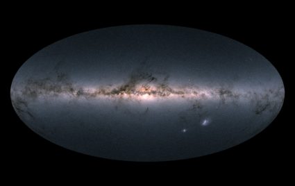 The map shows the total brightness and color of nearly 1.7 billion stars in the Milky Way observed by ESA's Gaia satellite between July 2014 and May 2016. Photo by ESA/Gaia/DPAC