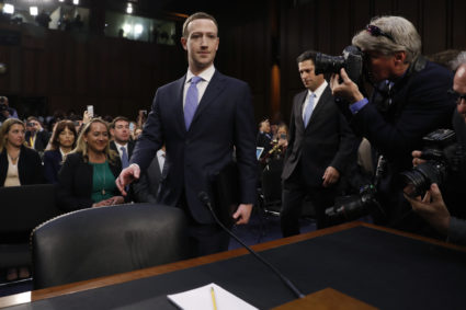 Facebook CEO Mark Zuckerberg arrives to testify before a Senate Judiciary and Commerce Committees joint hearing regarding the companys use and protection of user data on Capitol Hill in Washington, D.C. Photo by Aaron P. Bernstein/Reuters