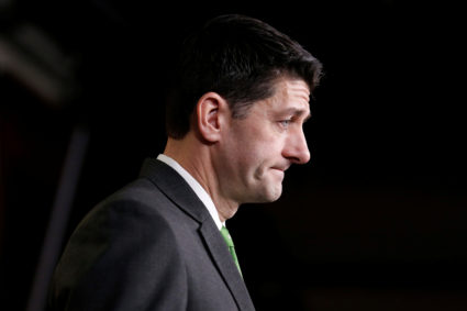 Speaker of the House Paul Ryan (R-Wisc.) speaks at a media briefing after the House Republican conference on Capitol Hill in Washington, D.C. Photo by Joshua Roberts/Reuters