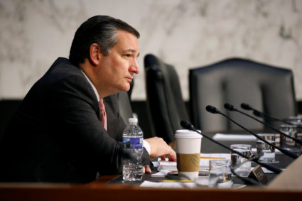 Senator Ted Cruz (R-TX) questions Director of National Intelligence (DNI) Daniel Coats and Lieutenant General Robert Ashley, director of the Defense Intelligence Agency, during a Senate Armed Services Committee hearing on Worldwide Threats on Capitol Hill in Washington, U.S., March 6, 2018. Photo by REUTERS/Joshua Roberts