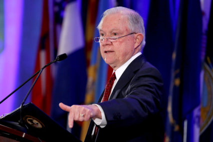 Attorney General Jeff Sessions speaks to the National Association of Attorneys General 2018 Winter Meeting in Washington, D.C. Photo by Joshua Roberts/Reuters