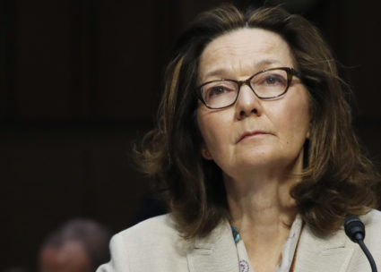 Acting CIA Director Gina Haspel testifies at her Senate Intelligence Committee confirmation hearing on Capitol Hill in Washington, D.C., on May 9, 2018. Photo by Kevin Lamarque/Reuters