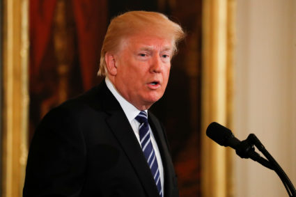 President Donald Trump delivers remarks during the Prison Reform Summit at the White House in Washington, D.C. Photo by Jonathan Ernst/Reuters