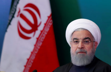 Iranian President Hassan Rouhani attends a February meeting with Muslim leaders and scholars in Hyderabad, India. Photo by Danish Siddiqui/Reuters