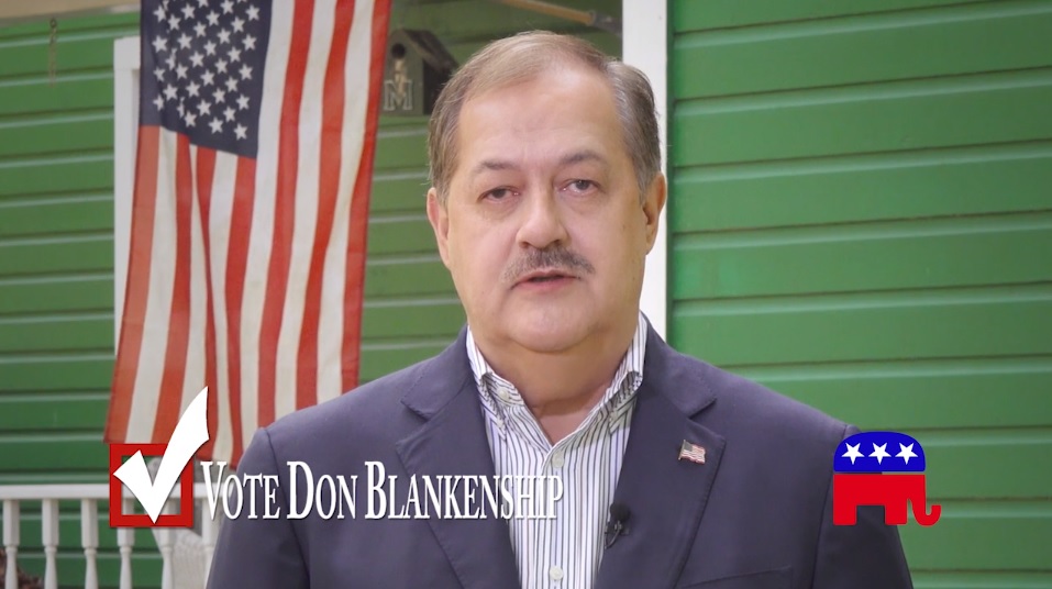 A still taken from Blankenship's political ad.