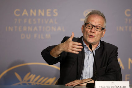 71st Cannes Film Festival  Cannes, France, May 7, 2018. Cannes Film festival general delegate Thierry Fremaux attends a news conference on the eve of the opening ceremony. REUTERS/Jean-Paul Pelissier - UP1EE5711LJR5