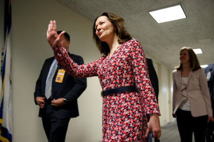 Nominee to be Director of the Central Intelligence Agency Gina Haspel arrives for meetings with Senators on Capitol Hill in Washington, U.S., May 7, 2018. REUTERS/Joshua Roberts - RC156E1C09D0