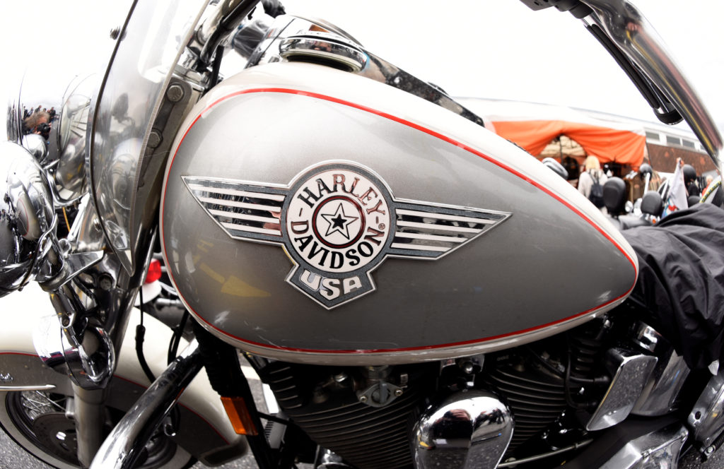 Harley-Davidson bikes are seen at the "Hamburg Harley Days" in Hamburg, Germany. Photo by Fabian Bimmer/Reuters