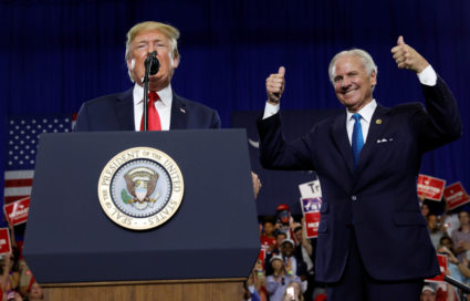President Donald Trump participates in a rally in support of South Carolina Gov. Henry McMaster in West Columbia, South Carolina. Photo by Kevin Lamarque/Reuters