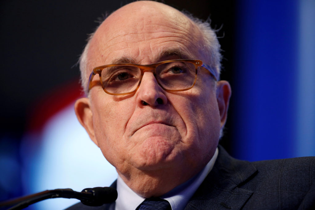 Rudy Giuliani, President Trump’s personal lawyer Rudy Giuliani and former New York mayor, at the 2018 Iran Freedom Convent...