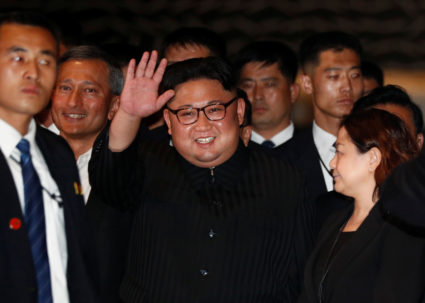 North Korea's leader Kim Jong Un visits The Marina Bay Sands hotel in Singapore, June 11, 2018. REUTERS/Edgar Su