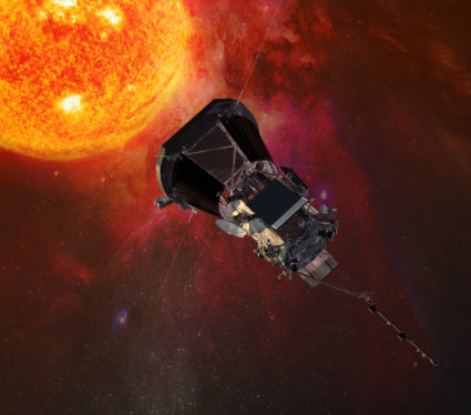 With each of it's seven orbits, the Parker Solar Probe will inch closer to the sun, so scientists can unlock solar mysteries. Image by NASA/Johns Hopkins APL/Steve Gribben