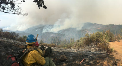 The Sierra Hotshots, from the Sierra National Forest, are responding on the front lines of the Ferguson Fire in Yosemite in this US Forest Service photo from California, U.S. released on social media on July 22, 2018. Courtesy USDA/US Forest Service, Sierrra Hotshots/Handout via REUTERS