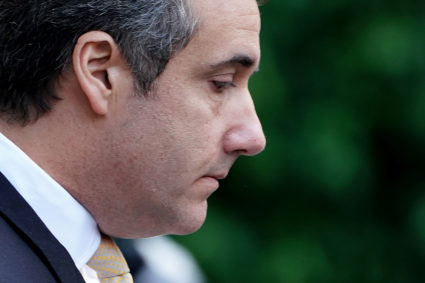 FILE PHOTO: U.S. President Donald Trump's former lawyer Michael Cohen walks out of court in New York City, New York, U.S., August 21, 2018. REUTERS/Carlo Allegri/File Photo - RC1142167D20