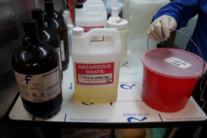 The Environmental Protection Agency is investigating a link between formaldehyde and leukemia. It's one of the most commonly used chemicals, found in embalming fluid, wood glues, vehicle emissions and tobacco smoke. Photo by REUTERS/Carlo Allegri