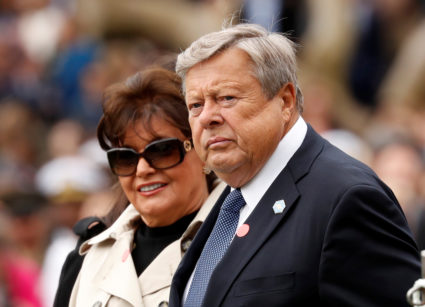 File photo of Viktor and Amalija Knavs, the parents of first lady Melania Trump, by Kevin Lamarque/Reuters