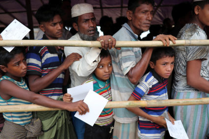 Rohingya refugees have their food and water needs met, but are concerned about how long they will have to stay in the camps. Photo by Mohammad Ponir Hossain/Reuters