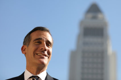 Los Angeles mayor Garcetti: Trump sows division, does 'racist things'