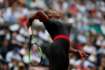 Tennis - French Open - Roland Garros, Paris, France - May 29, 2018 Serena Williams of the U.S. in action during her first round match against Czech Republic's Kristyna Pliskova REUTERS/Christian Hartmann TPX IMAGES OF THE DAY - RC161B682FC0