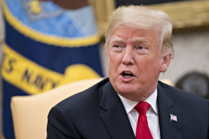 President Donald Trump speaks while meeting with President of the Republic of Chile, Sebastian Pinera during a meeting in the Oval Office of the White House on Sept. 28, 2018 in Washington, D.C. Photo by Andrew Harrer/Getty Images