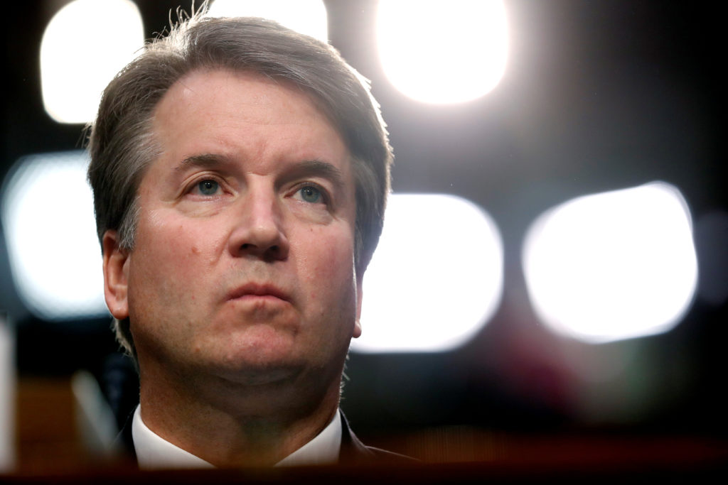 Supreme Court nominee judge Brett Kavanaugh listens during the start of his Senate Judiciary Committee confirmation hearin...